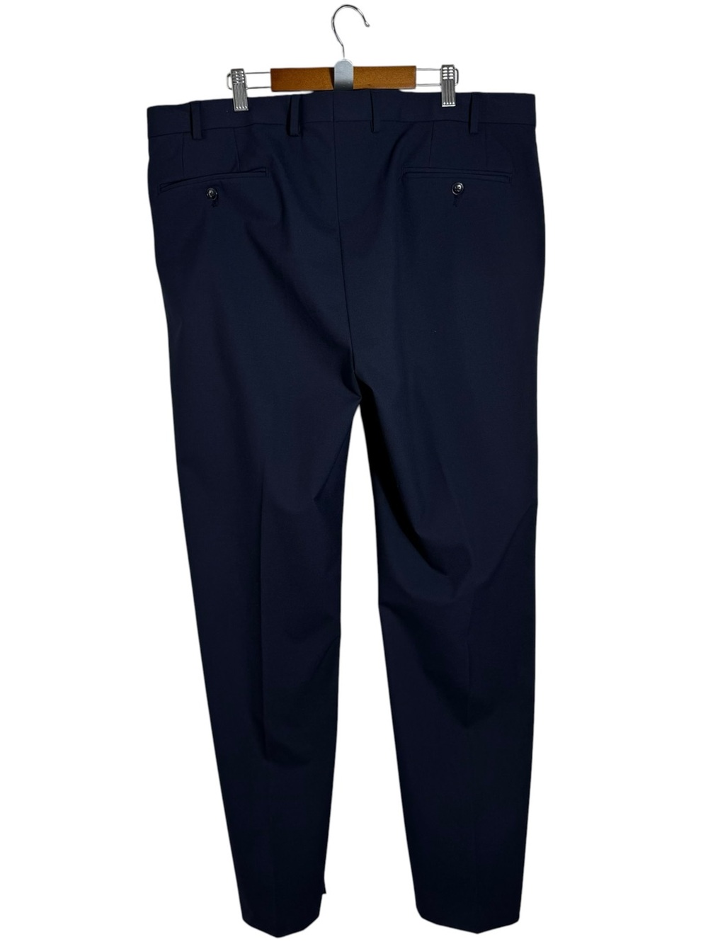 Michael Kors Men’s Dress Pants 38x32 Navy Flat Front Straight Leg Trousers - Picture 3 of 8